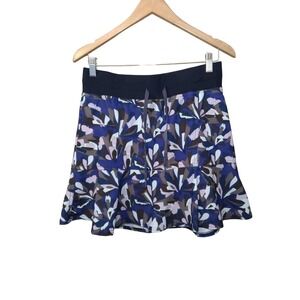 Title Nine Size‎ S Athletic Purple Floral Leaf Tennis Skort Drawstring waist